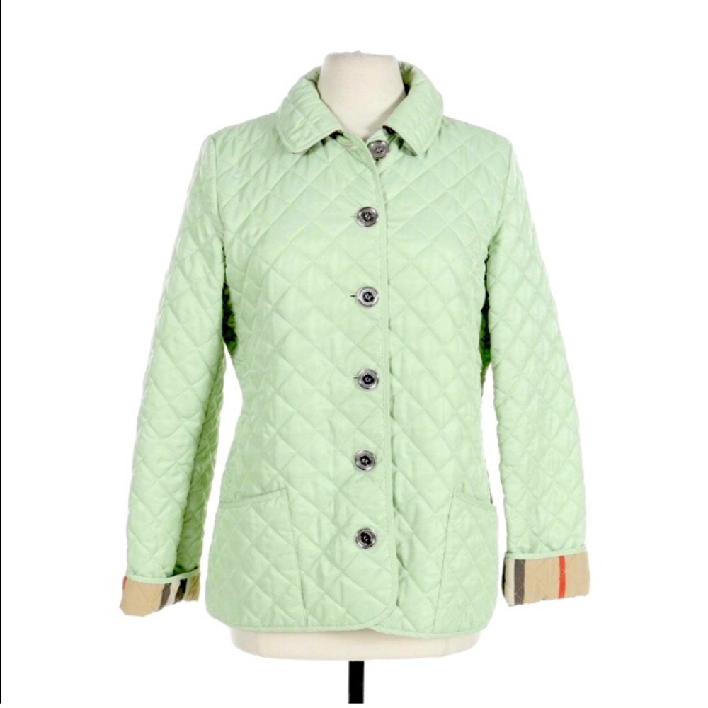 Burberry Mint Quilted Jacket